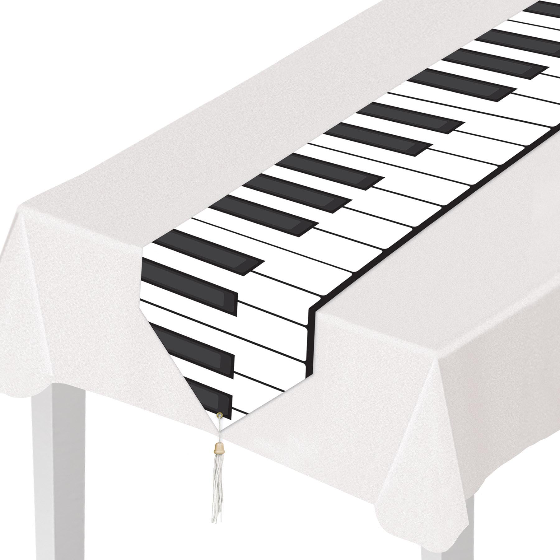 Beistle Printed Piano Keyboard Party Table Runner
