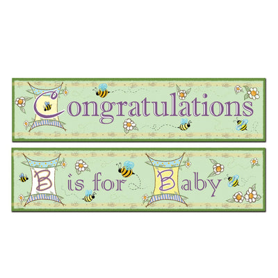 Beistle B Is For Baby Banners (2/Pkg)