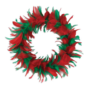 Beistle 8 inch Christmas Fancy Wreath - red & green