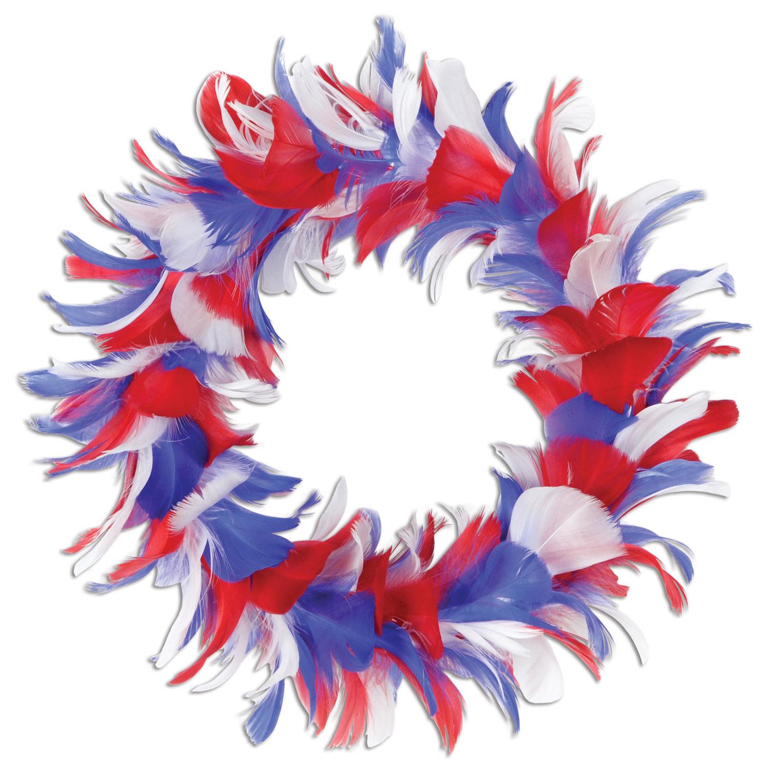 Beistle Fancy Party Wreath - red - white - blue