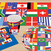 Printed International Flag Table Runner