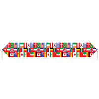 Printed International Flag Table Runner