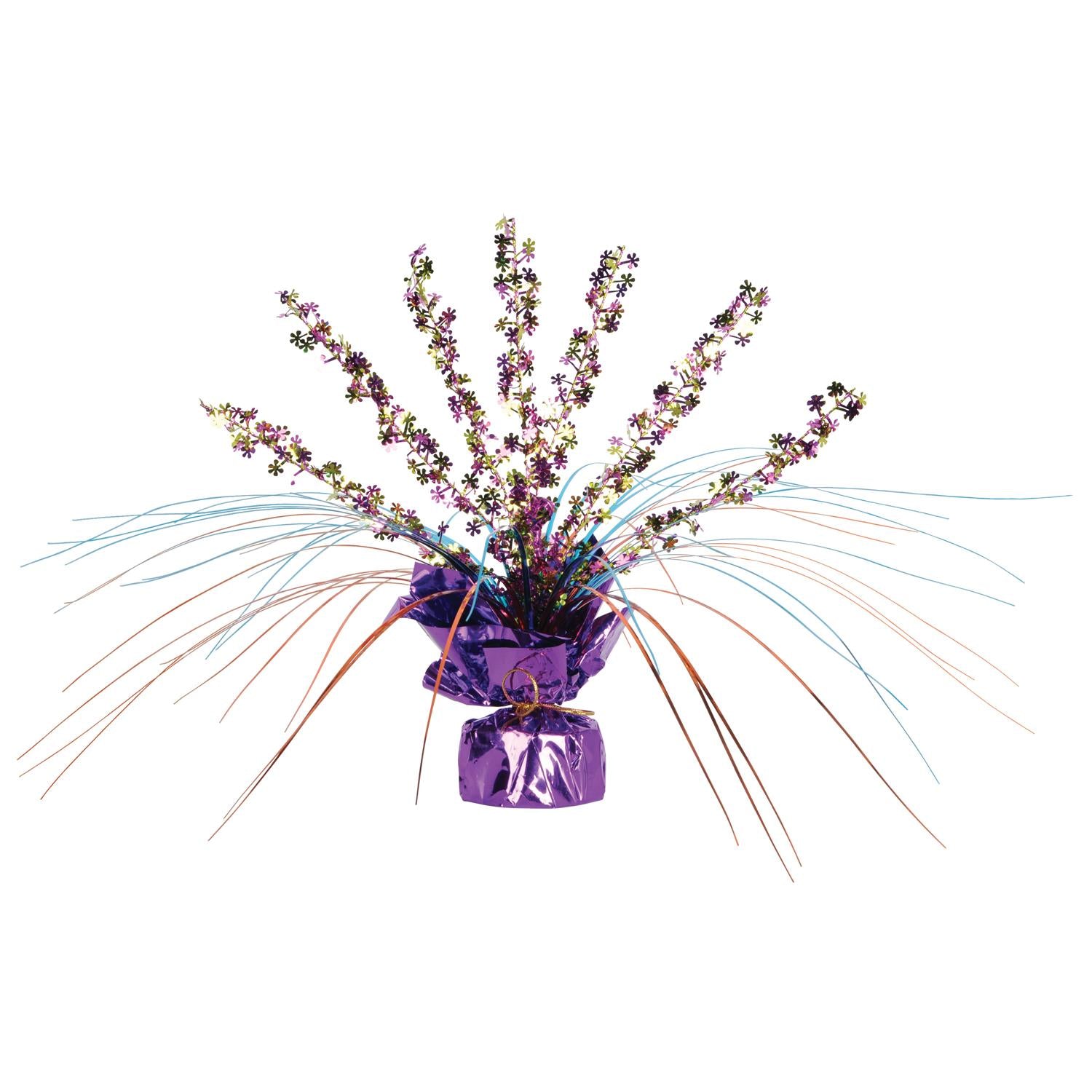 Beistle Retro Flowers Gleam 'N Spray Party Centerpiece