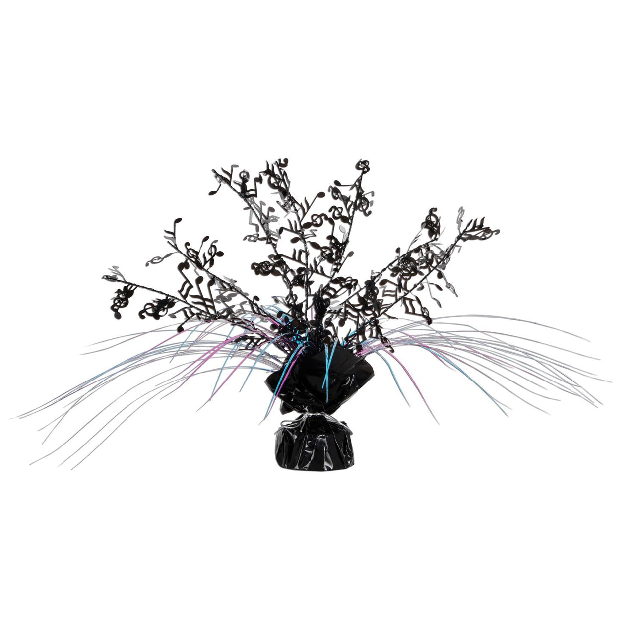 Musical Notes Party Centerpiece - black - cerise - turquoise