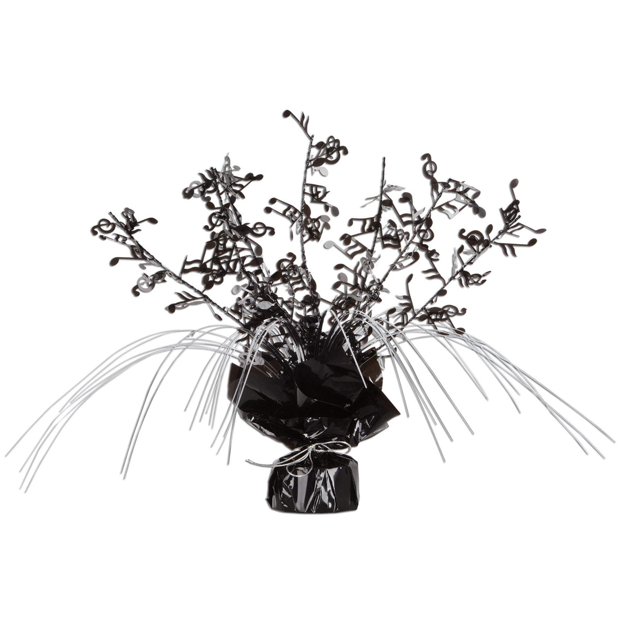 Musical Notes Gleam 'N Spray Party Centerpiece - black & silver