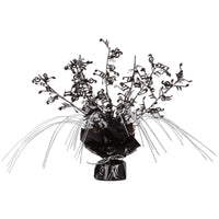 Musical Notes Gleam 'N Spray Party Centerpiece - black & silver