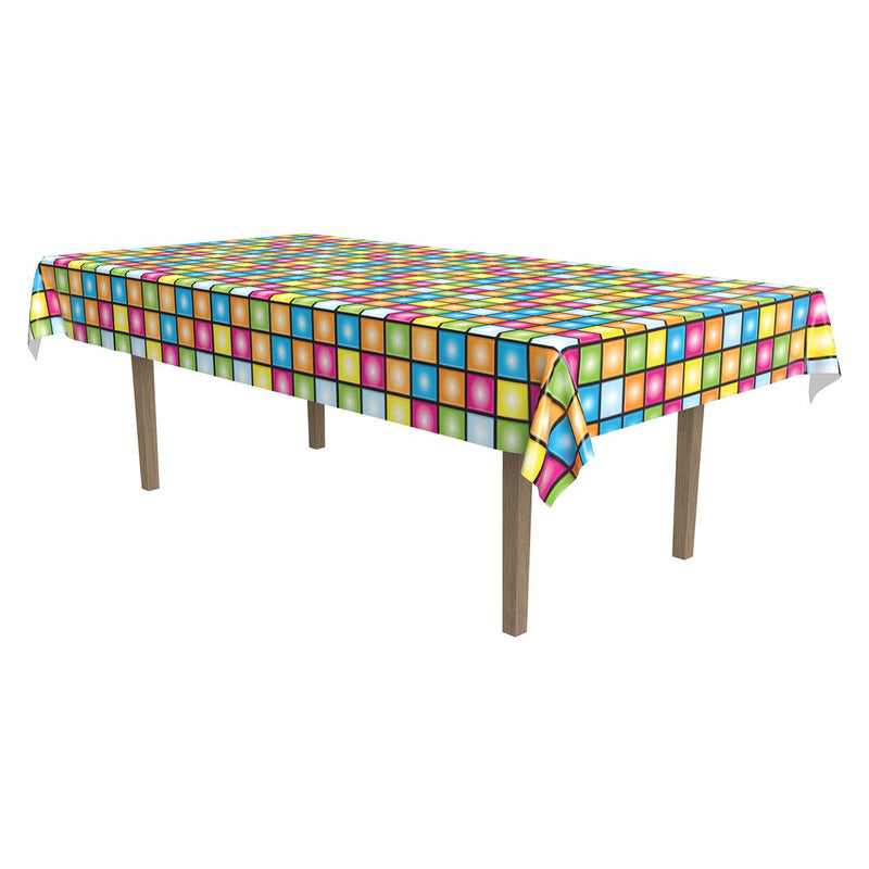 Tovaglia Di Plastica A Quadri Beistle - 137 X 274 Cm - Copritavolo Rettangolare Per Feste E Eventi