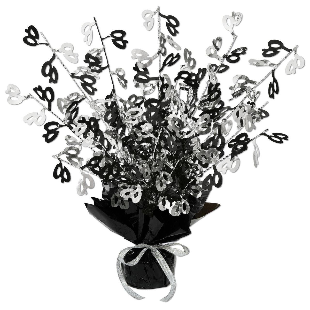 40th Birthday Party Gleam 'N Burst Centerpiece - black