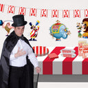 Bulk Red & White Stripes Tablecover (Case of 12) by Beistle