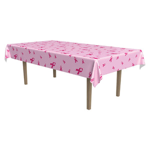 Beistle Pink Ribbon Party Tablecover