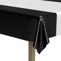 Bulk Tinseltown Theme Party Black & Silver Tablecover (Case of 12) by Beistle