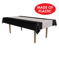 Bulk Tinseltown Theme Party Black & Silver Tablecover (Case of 12) by Beistle