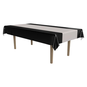 Beistle Black & Silver Party Tablecover