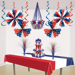 Patriotic Tablecover - red, white, blue 