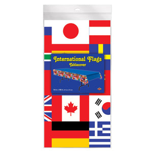 Bulk International Flag Tablecover (Case of 12) by Beistle
