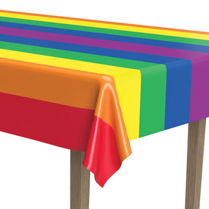 Bulk Rainbow Tablecover (Case of 12) by Beistle