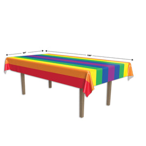 Bulk Rainbow Tablecover (Case of 12) by Beistle