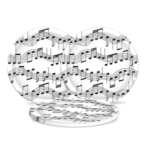 Musical Note Plates - Rock and Roll Party Theme