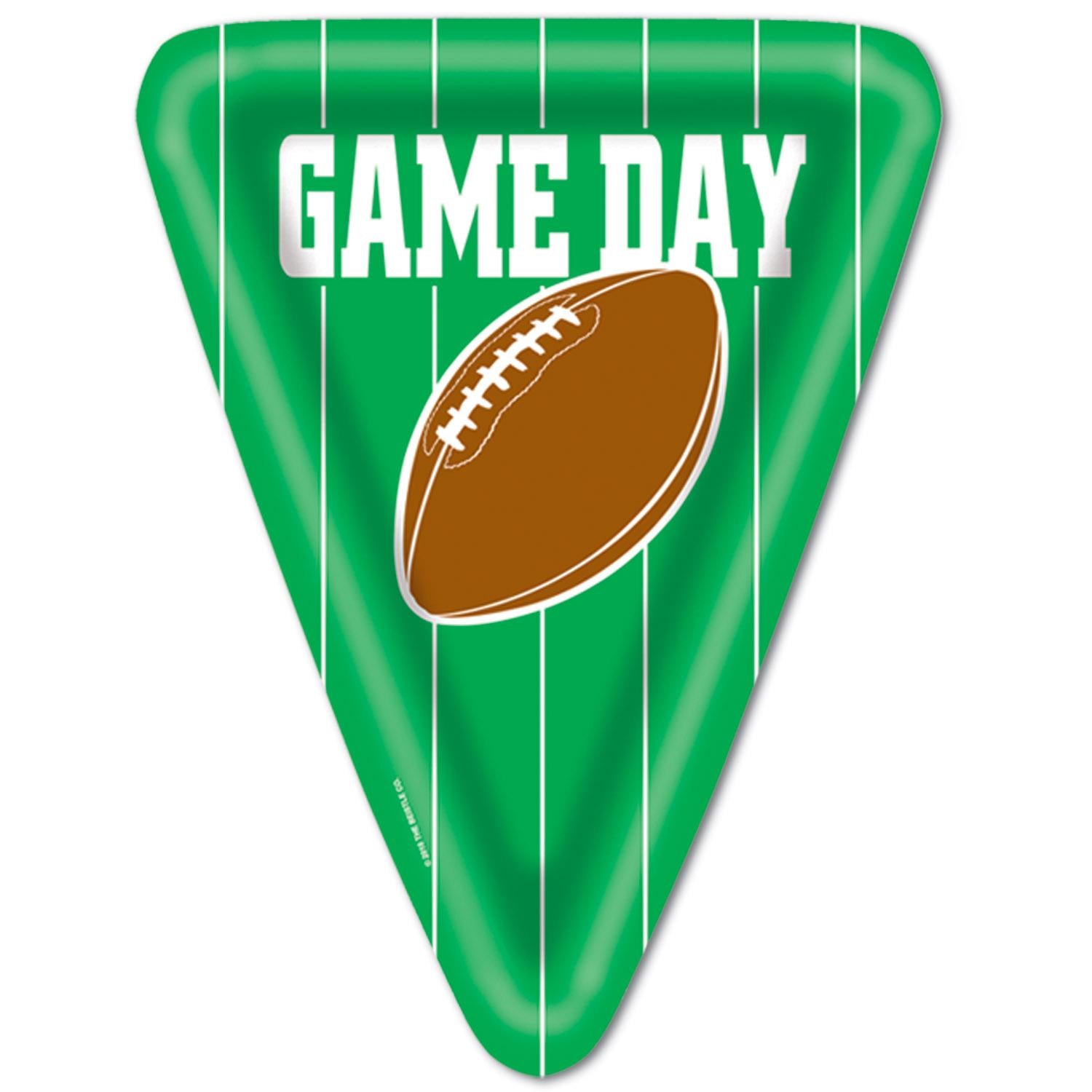 Beistle Game Day Football Party Paper Plates 10 inch, 8/Pkg