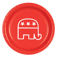 Beistle Republican Party Red Paper Plates 9 inch, 8/Pkg