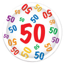 Beistle 50th Birthday Party Paper Plates 9 inch, 8/Pkg