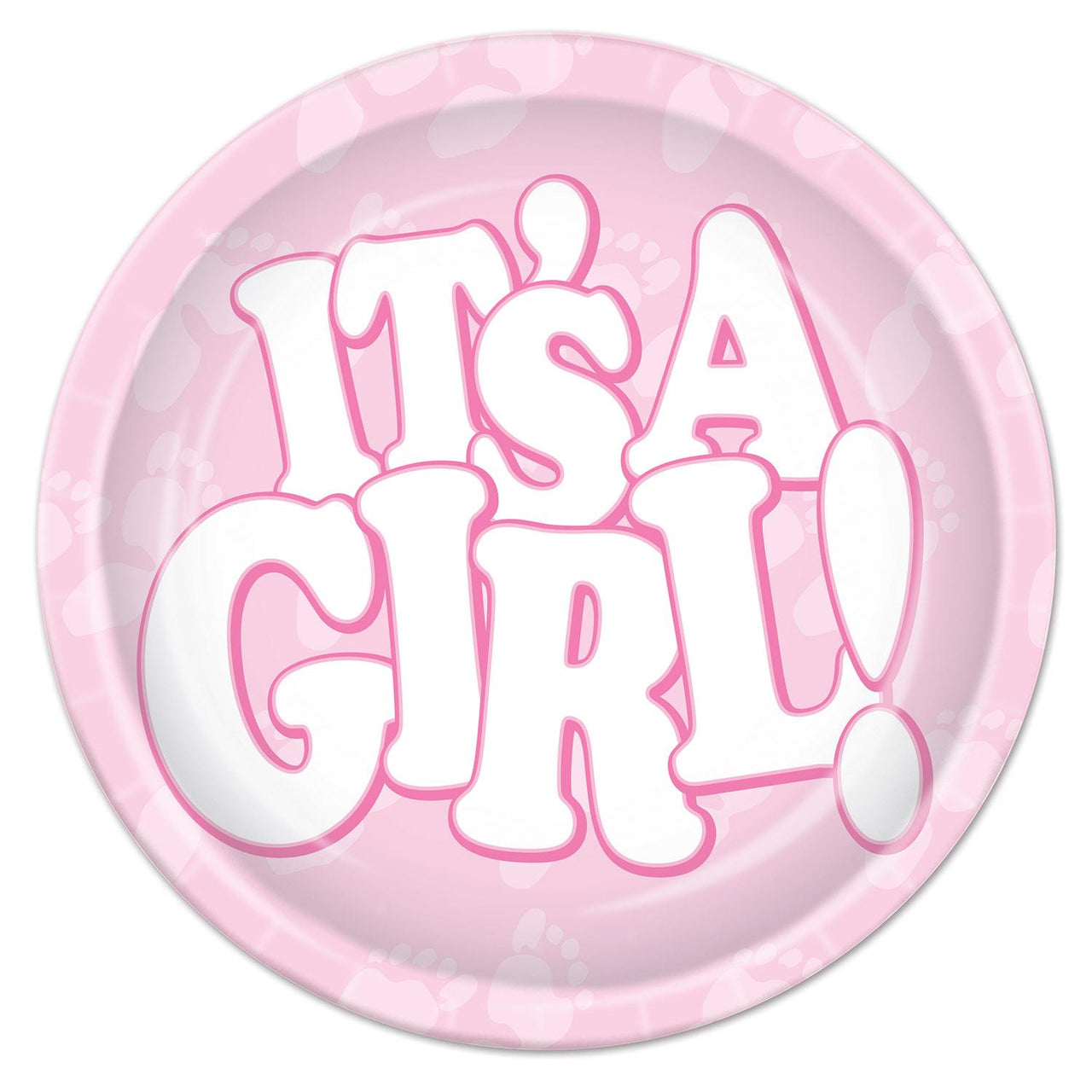Beistle It's A Girl! Paper Plates 9 inch, 8/Pkg