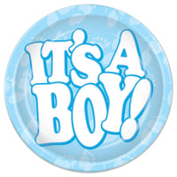 Beistle It's A Boy! Paper Plates 9 inch, 8/Pkg