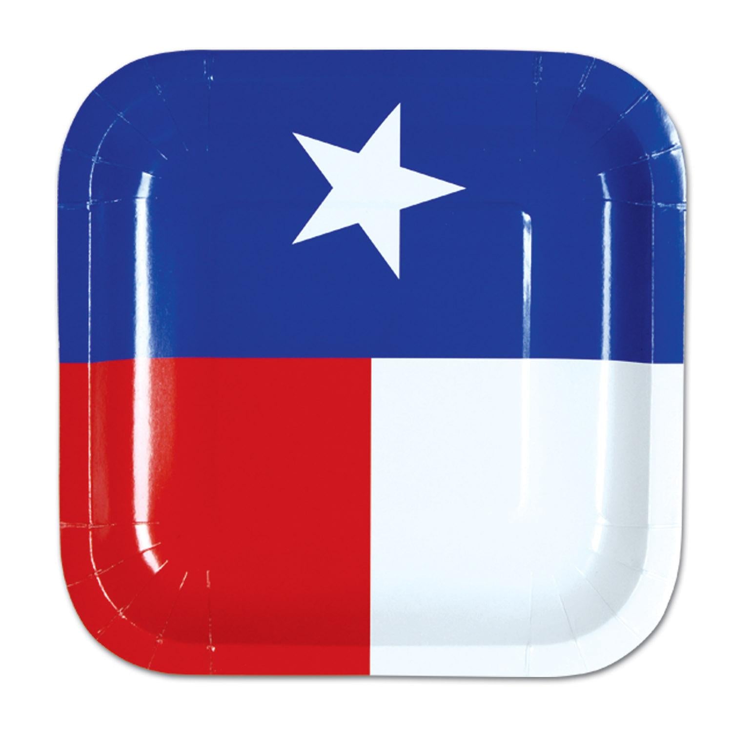 Beistle Texas Themed Party Paper Plates 7 inch, 8/Pkg