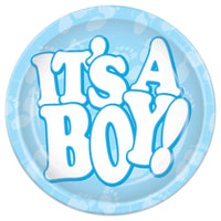 Beistle It's A Boy! Paper Plates 7 inch, 8/Pkg