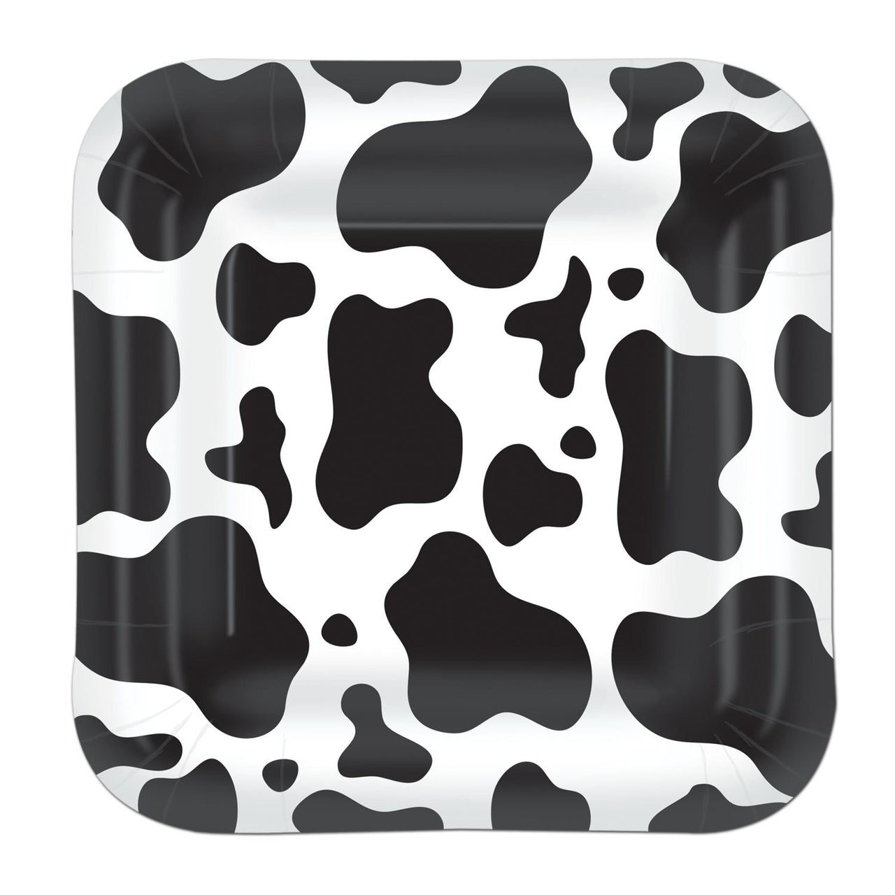 Beistle Cow Print Party Paper Plates 7 inch, 8/Pkg (8/Pkg)