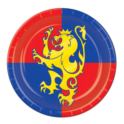 Beistle Medieval Theme Party Paper Plates 7 inch, 8/Pkg