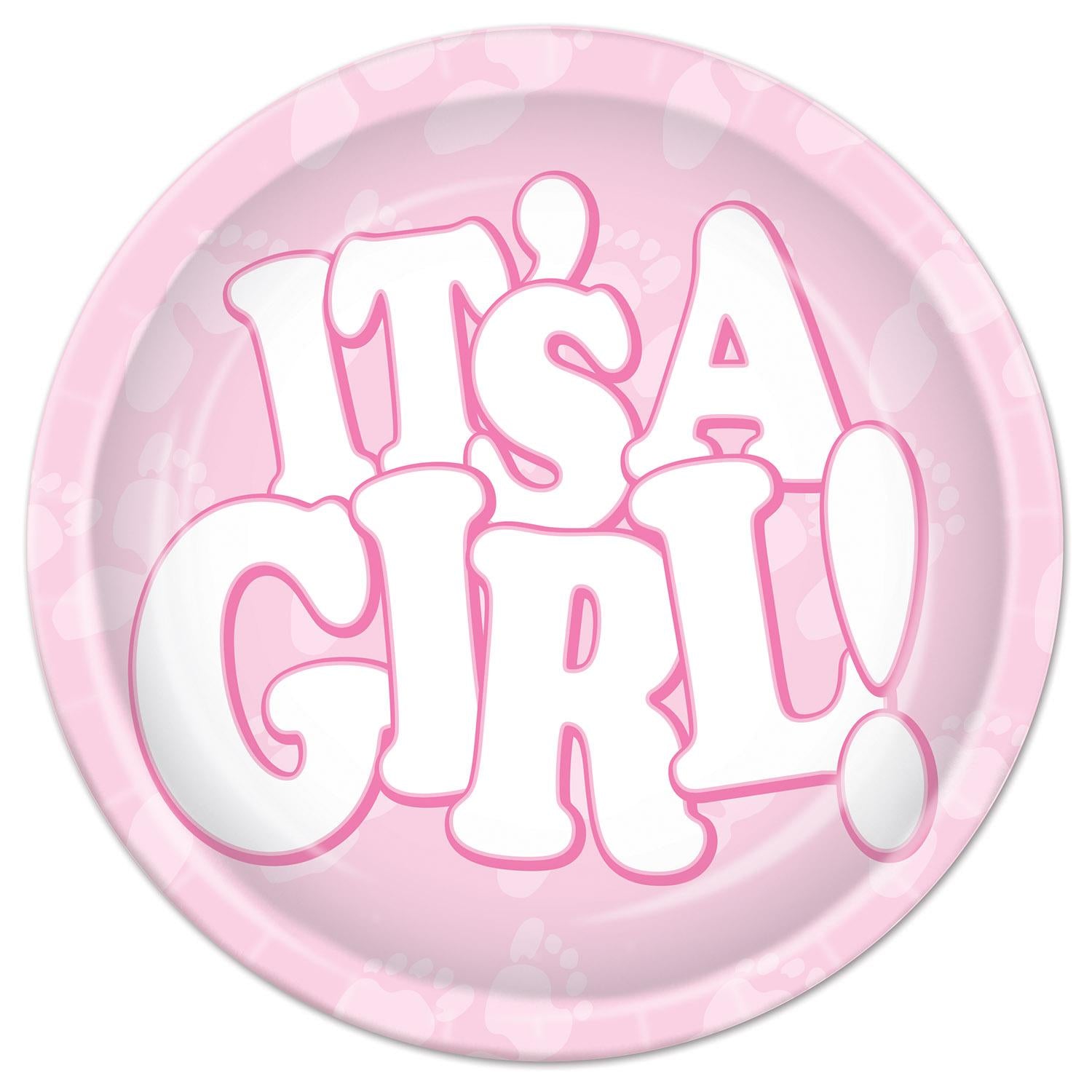 Beistle It's A Girl! Paper Plates 7 inch, 8/Pkg