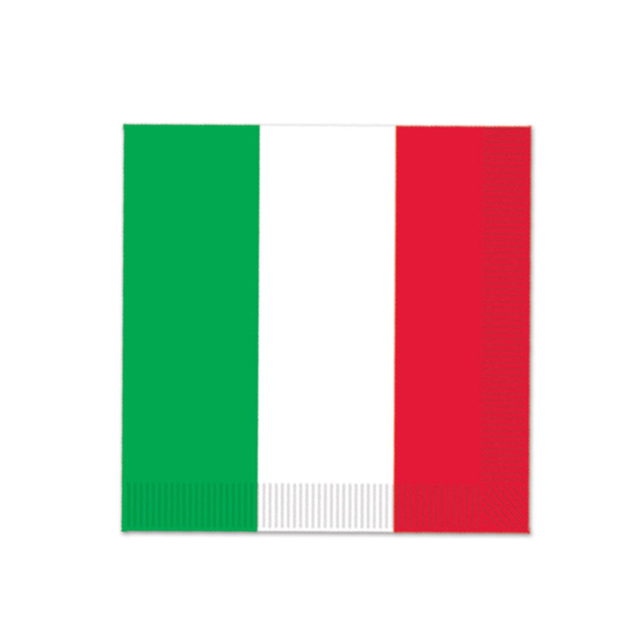 Beistle Fiesta Red, White & Green Beverage Napkins (16/Pkg)