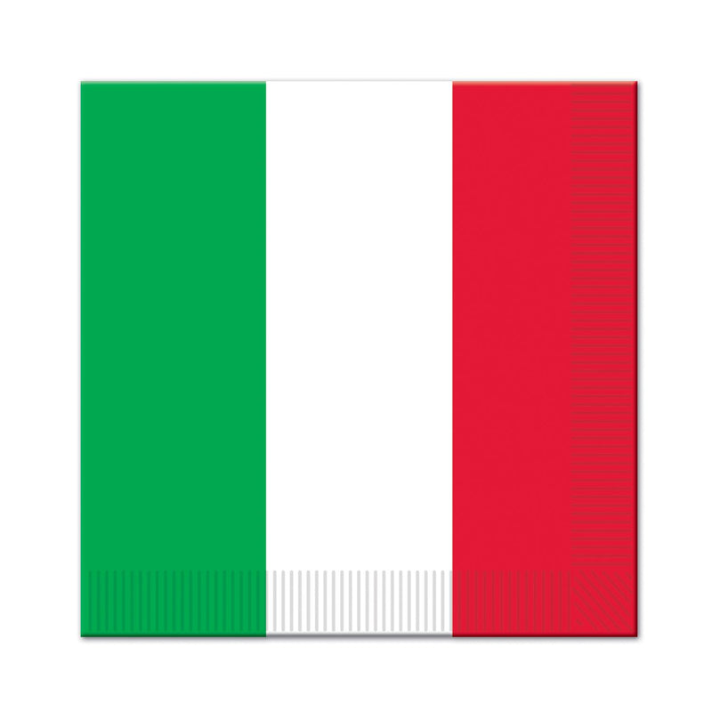 Beistle Red - White & Green Party Luncheon Napkins (16/Pkg)