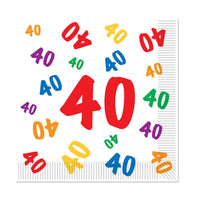 Beistle 40th Birthday Party Luncheon Napkins (16/Pkg)