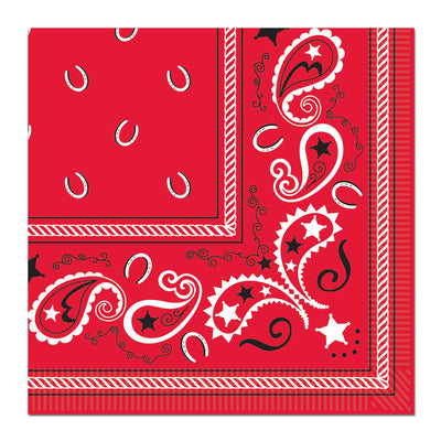 Beistle Bandana Party Beverage Napkins (16/Pkg)