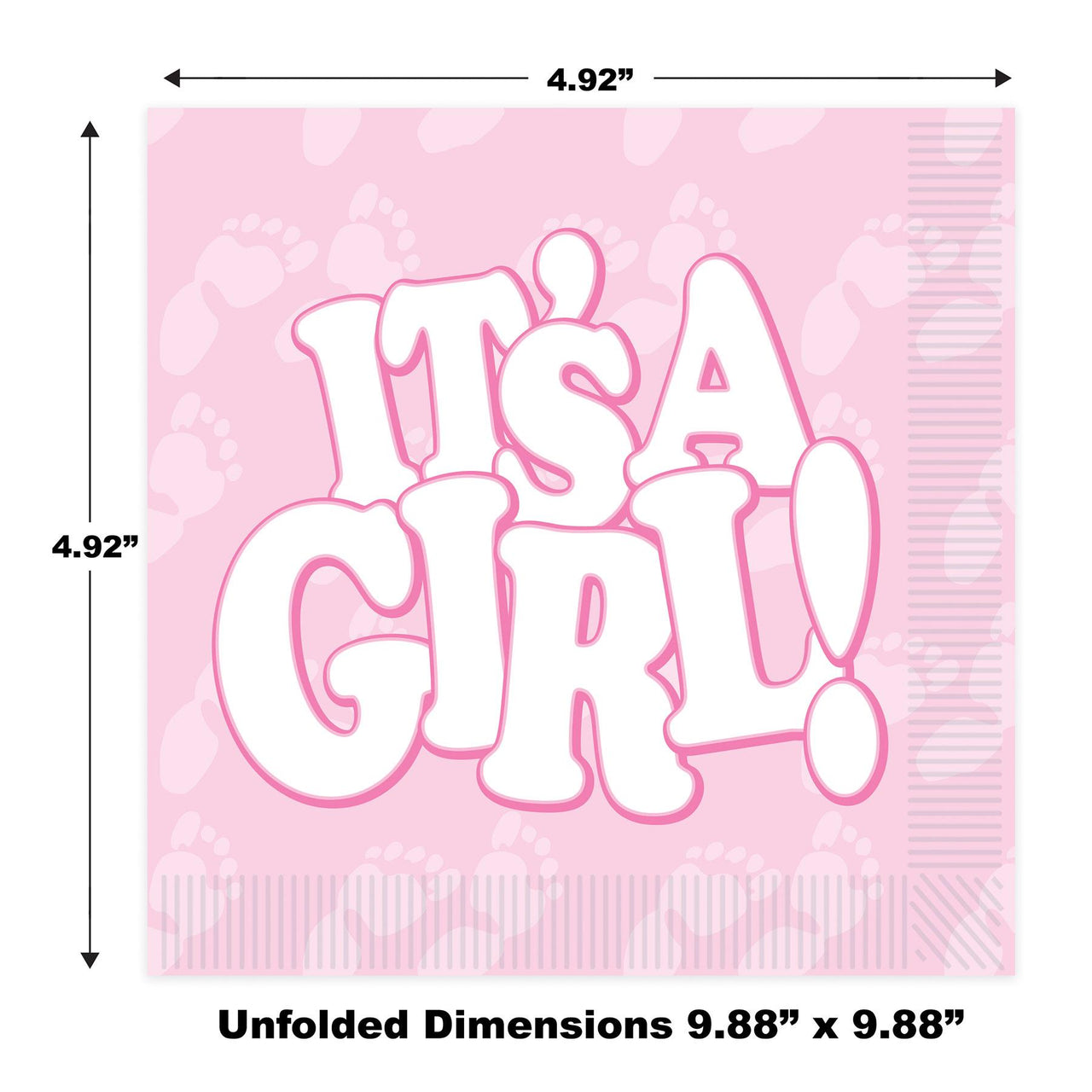 It's A Girl! Beverage Napkins