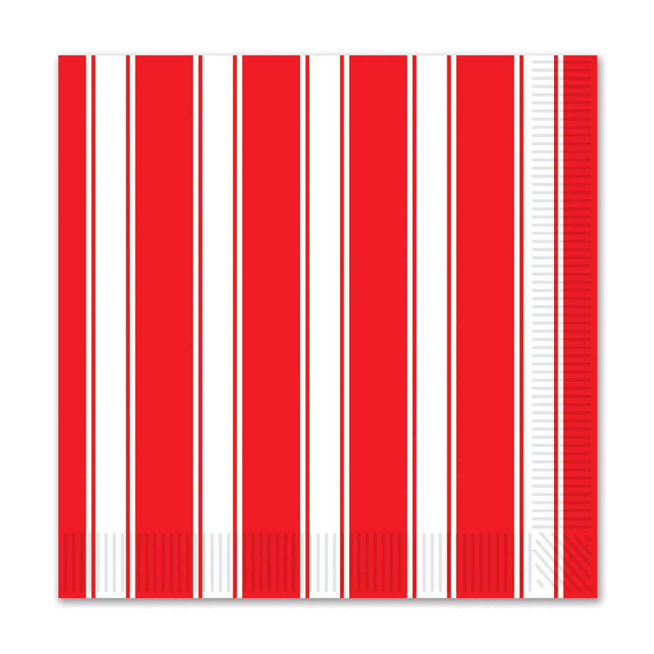 Beistle Red & White Stripes Party Beverage Napkins (16/Pkg)