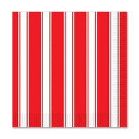 Beistle Red & White Stripes Party Beverage Napkins (16/Pkg)