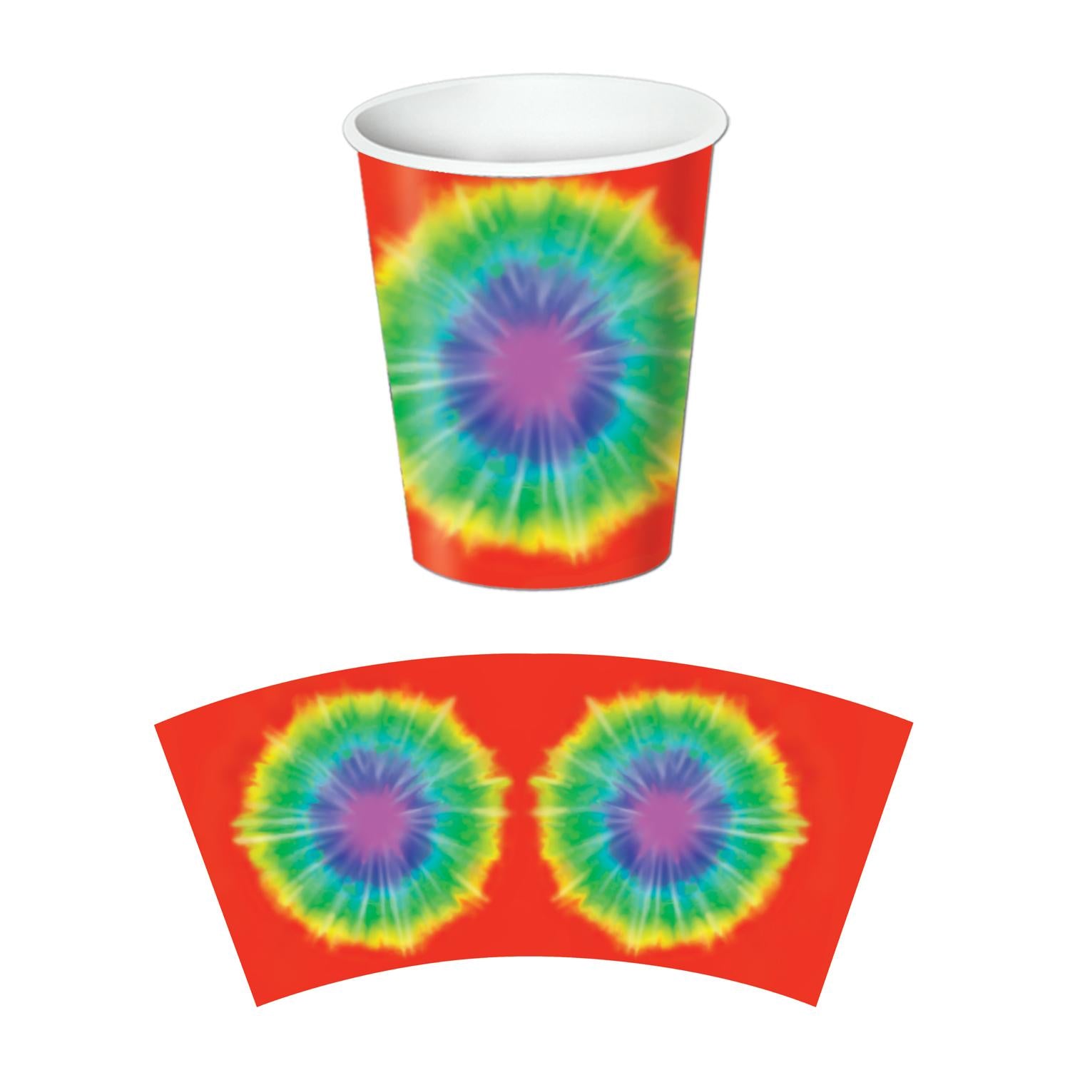 Beistle Tie-Dyed Party Beverage Cups (8/Pkg)