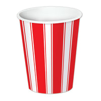 Beistle Red & White Stripes Party Beverage Cups (8/Pkg)