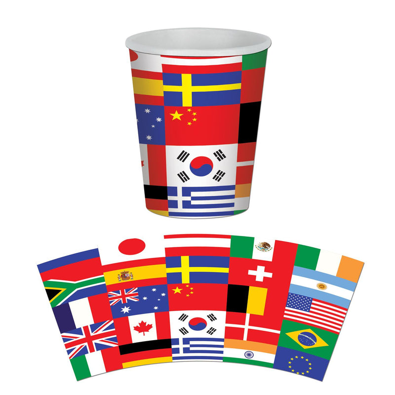 Beistle International Flag Party Beverage Cups (8/Pkg)
