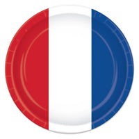 Red, White & Blue Patriotic Paper Plates 9 inch (8/Pkg)