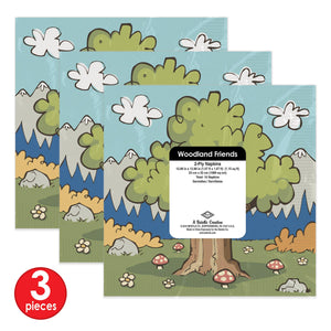 Bulk Woodland Friends Luncheon Napkins (Case of 192) by Beistle