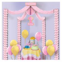 Beistle Pink 1st Birthday Party Canopy