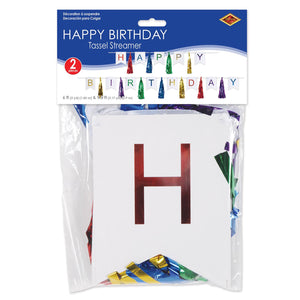 Bulk Happy Birthday Tassel Streamer (Case of 12) by Beistle