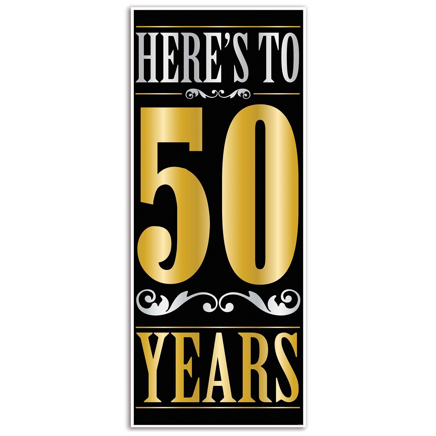 Beistle Here's To 50 Years Door Cover