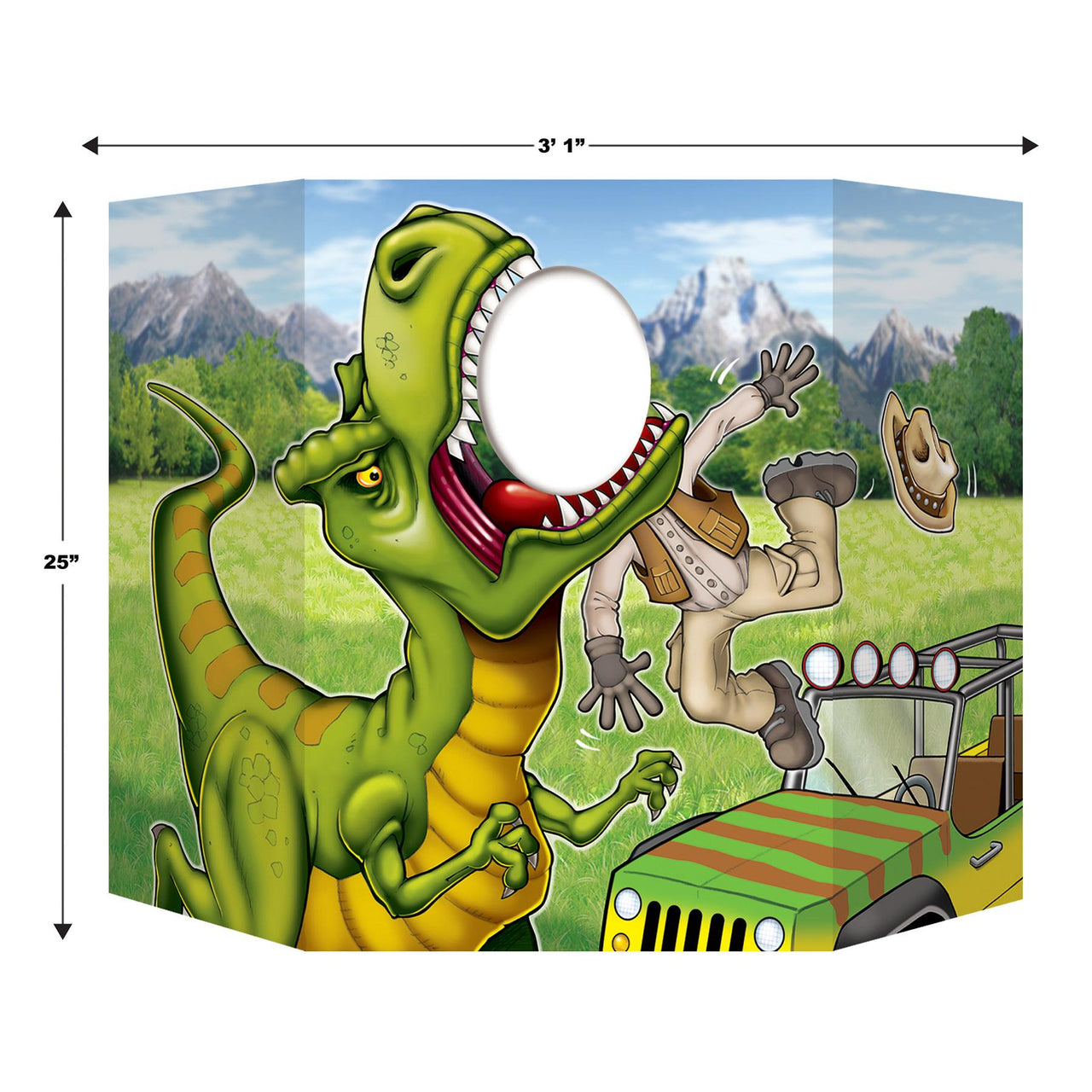 Beistle Dinosaur Photo Prop (Pack of 6) - Dinosaurs Party Theme