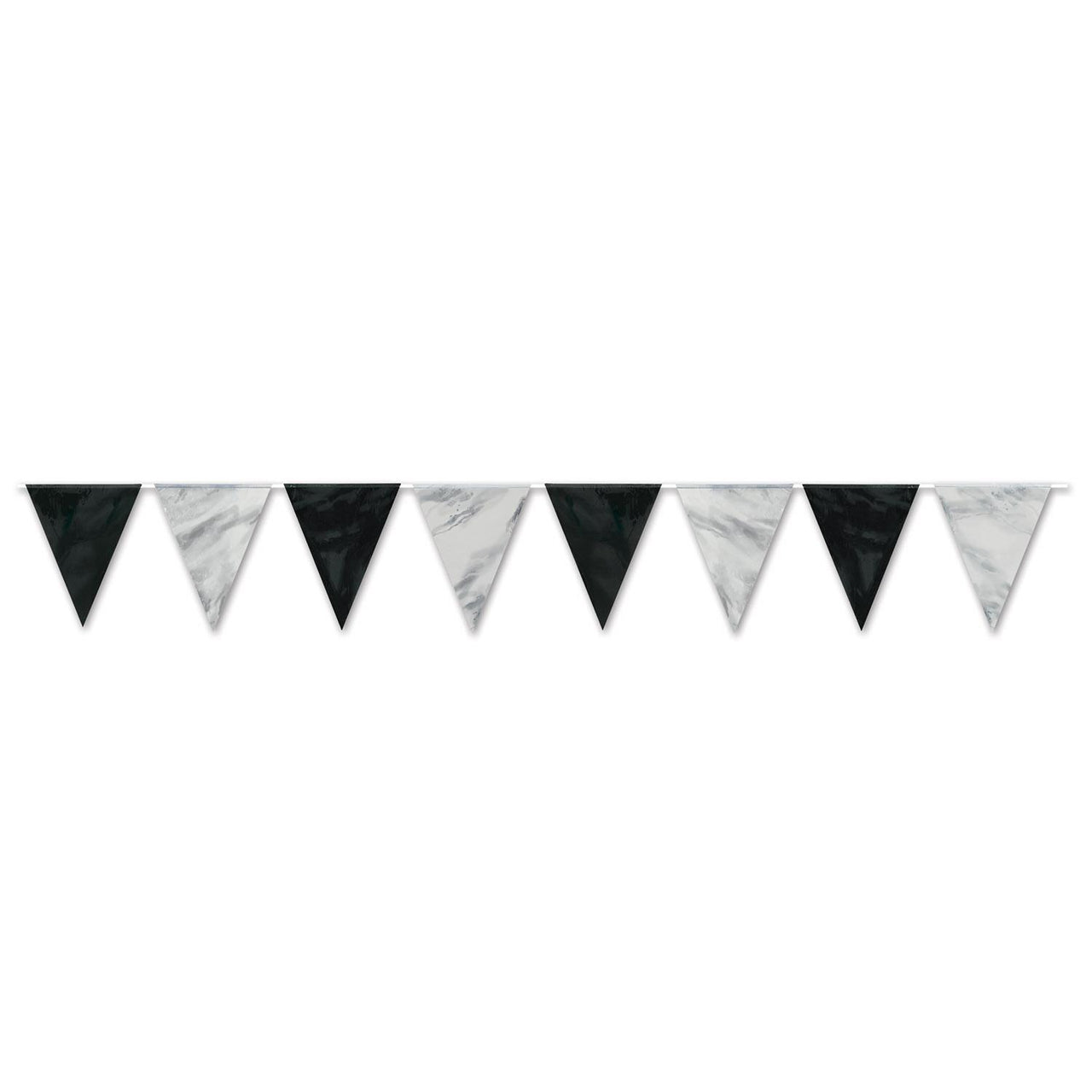 Beistle Black & Silver Party Pennant Banner