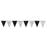 Beistle Black & Silver Party Pennant Banner